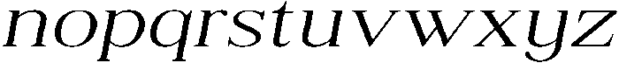 Shequan ExtLtExpIta otf (400) Font LOWERCASE