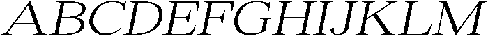 Shequan ExtLtSemExpIta otf (400) Font UPPERCASE