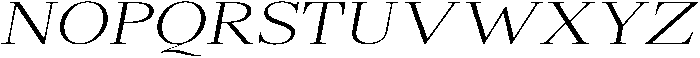 Shequan ExtLtSemExpIta otf (400) Font UPPERCASE