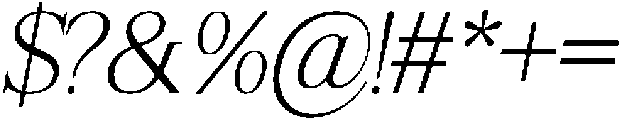 Shequan ExtLtSemiCondIta otf (400) Font OTHER CHARS