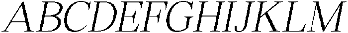 Shequan ExtLtSemiCondIta otf (400) Font UPPERCASE
