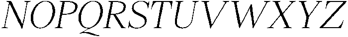 Shequan ExtLtSemiCondIta otf (400) Font UPPERCASE