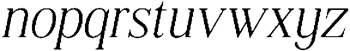 Shequan ExtLtSemiCondIta otf (400) Font LOWERCASE