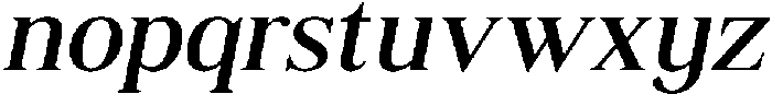 Shequan-Italic otf (400) Font LOWERCASE