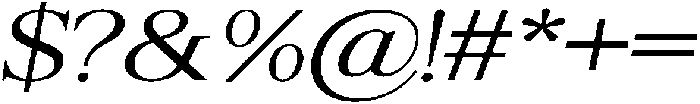 Shequan LightSemExpIta otf (300) Font OTHER CHARS