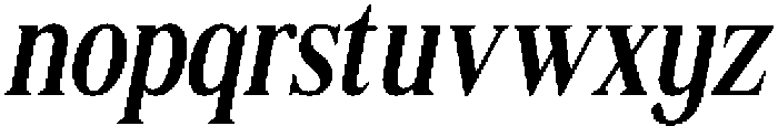 Shequan MediumCondensedItalic otf (500) Font LOWERCASE