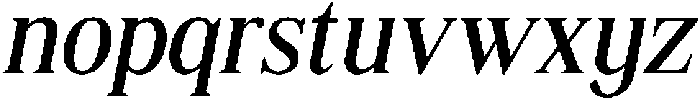 Shequan SemiCondensedItalic otf (400) Font LOWERCASE