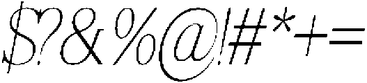 Shequan ThinCondensedItalic otf (100) Font OTHER CHARS
