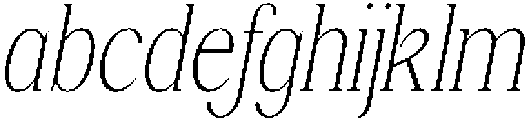 Shequan ThinCondensedItalic otf (100) Font LOWERCASE