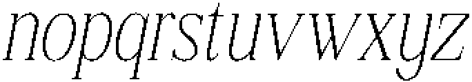 Shequan ThinCondensedItalic otf (100) Font LOWERCASE