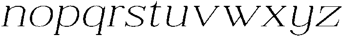Shequan ThinExpandedItalic otf (100) Font LOWERCASE