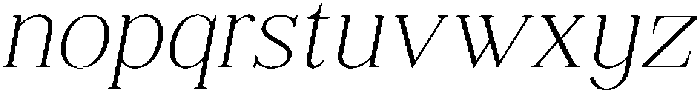 Shequan ThinItalic otf (100) Font LOWERCASE