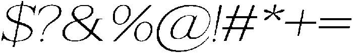 Shequan ThinSemExpIta otf (100) Font OTHER CHARS