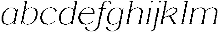 Shequan ThinSemExpIta otf (100) Font LOWERCASE