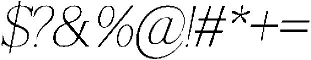 Shequan ThinSemiCondIta otf (100) Font OTHER CHARS