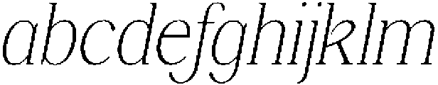 Shequan ThinSemiCondIta otf (100) Font LOWERCASE