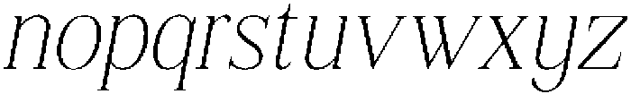 Shequan ThinSemiCondIta otf (100) Font LOWERCASE