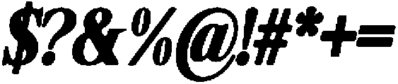 ShequanSoft BlackCondIta otf (900) Font OTHER CHARS