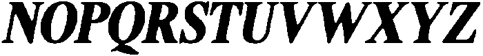 ShequanSoft BlackCondIta otf (900) Font UPPERCASE