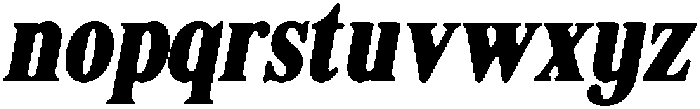 ShequanSoft BlackCondIta otf (900) Font LOWERCASE