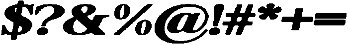 ShequanSoft BlackExpIta otf (900) Font OTHER CHARS