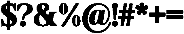 ShequanSoft BlackSemCond otf (900) Font OTHER CHARS