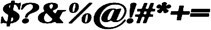 ShequanSoft BlackSemExpIta otf (900) Font OTHER CHARS