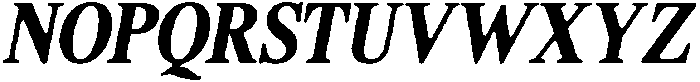 ShequanSoft BoldCondIta otf (700) Font UPPERCASE