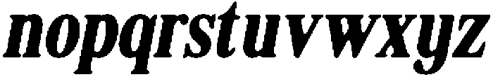 ShequanSoft BoldCondIta otf (700) Font LOWERCASE