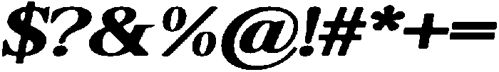 ShequanSoft BoldSemExpIta otf (700) Font OTHER CHARS