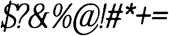 ShequanSoft ExtLtCondIta otf (400) Font OTHER CHARS