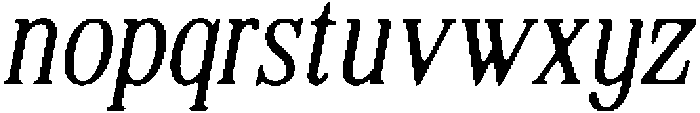 ShequanSoft ExtLtCondIta otf (400) Font LOWERCASE
