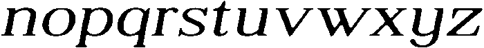 ShequanSoft ExtLtExpIta otf (400) Font LOWERCASE