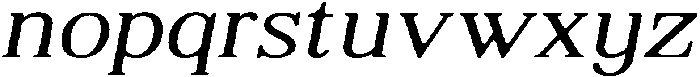 ShequanSoft ExtLtSemExpIta otf (400) Font LOWERCASE