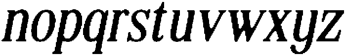 ShequanSoft LightCondIta otf (300) Font LOWERCASE