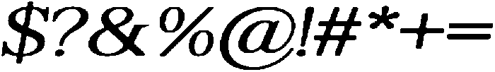 ShequanSoft LightSemExpIta otf (300) Font OTHER CHARS