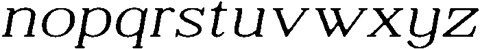 ShequanSoft ThinExpIta otf (100) Font LOWERCASE