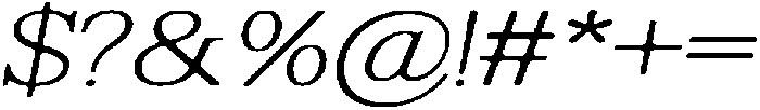 ShequanSoft ThinSemExpIta otf (100) Font OTHER CHARS