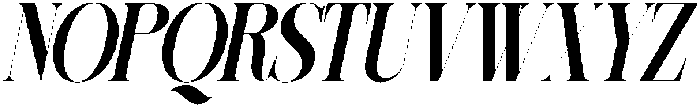 Sherlock Bold Extra Condensed Slanted otf (700) Font UPPERCASE