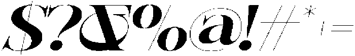 Sherlock Bold Extra Expanded Slanted otf (700) Font OTHER CHARS