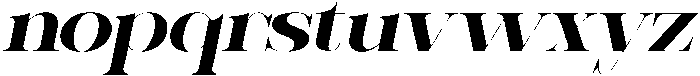 Sherlock Bold Extra Expanded Slanted otf (700) Font LOWERCASE