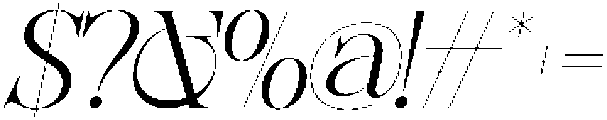 Sherlock Extra Light Expanded Slanted otf (200) Font OTHER CHARS