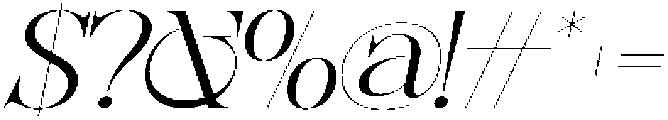 Sherlock Extra Light Extra Expanded Slanted otf (200) Font OTHER CHARS