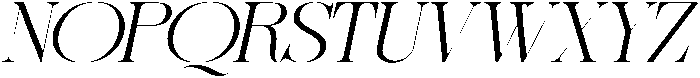 Sherlock Extra Light Extra Expanded Slanted otf (200) Font UPPERCASE