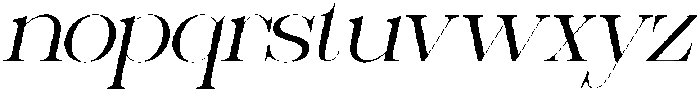 Sherlock Extra Light Extra Expanded Slanted otf (200) Font LOWERCASE