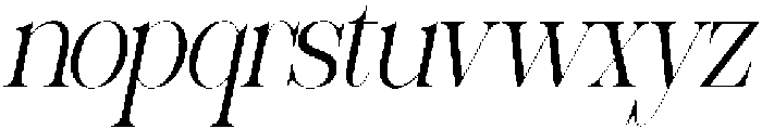 Sherlock Extra Light Semi Condensed Slanted otf (200) Font LOWERCASE
