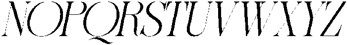 Sherlock Extra Light Semi Expanded Slanted otf (200) Font UPPERCASE