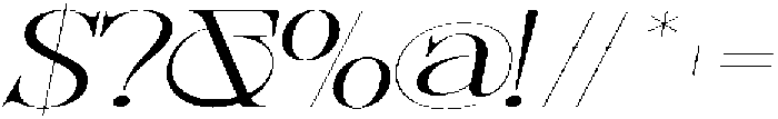 Sherlock Extra Light Ultra Expanded Slanted otf (200) Font OTHER CHARS