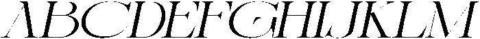 Sherlock Extra Light Ultra Expanded Slanted otf (200) Font UPPERCASE