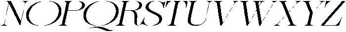 Sherlock Extra Light Ultra Expanded Slanted otf (200) Font UPPERCASE